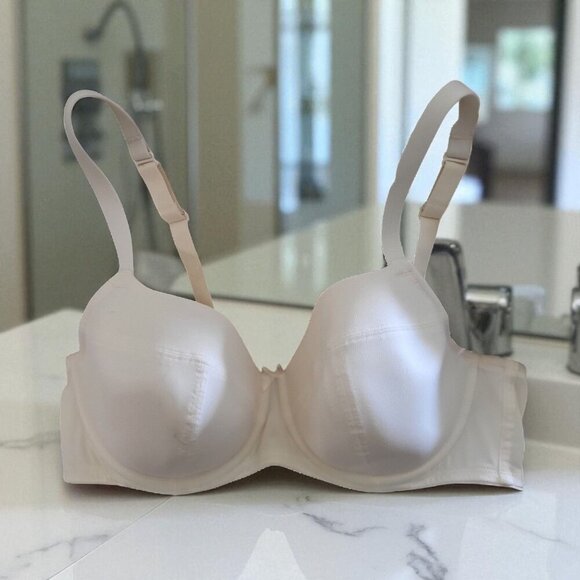 Cacique Balconette Underwire RN 118641 Bra 40D Beige/Ivory Mesh Back Closure - Picture 1 of 7